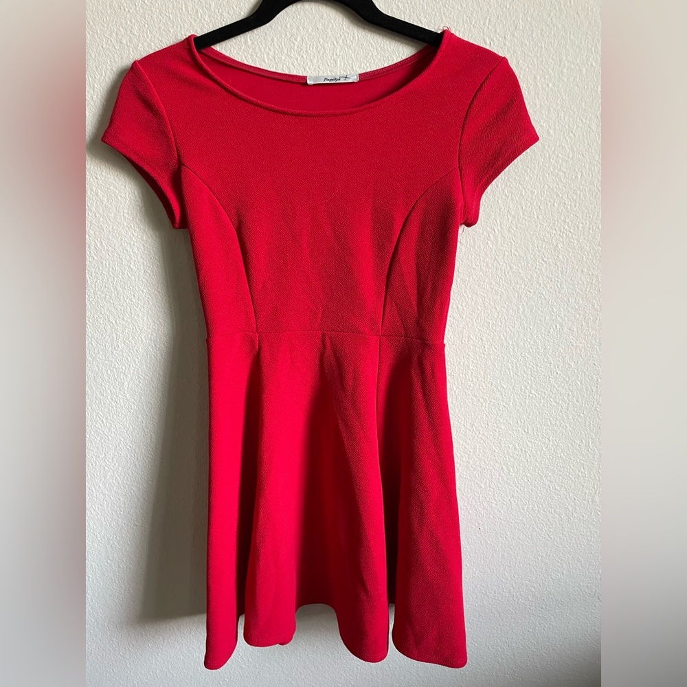 Papaya Womens Red Short Sleeve Dress  Size S
